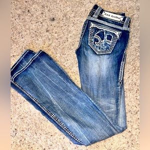 Rock Revival Stacey Boot Cut Distressed Women’s Jeans Size 24